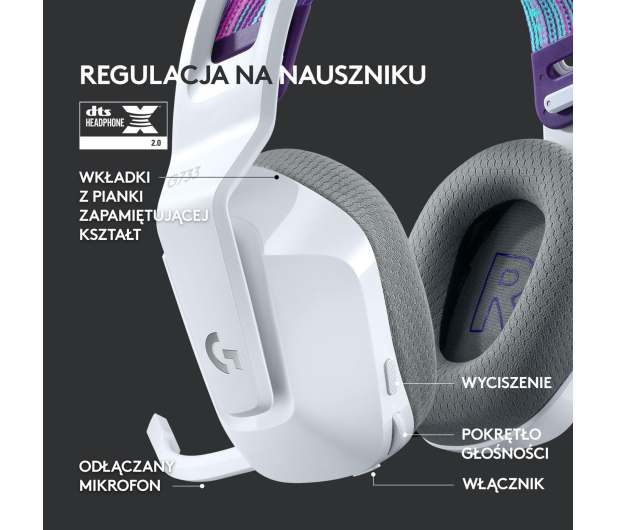Logitech G733 Lightspeed białe - 594938 - zdjęcie 10